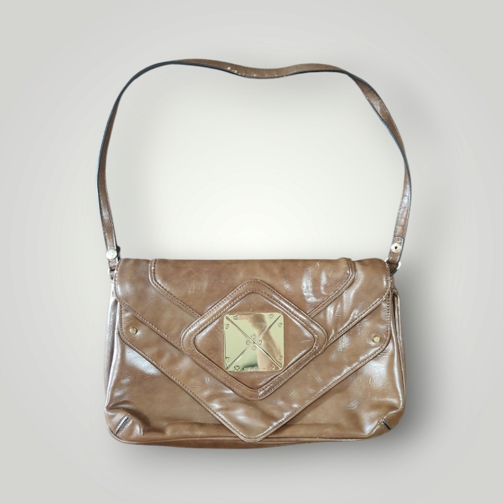 Hayden Harnett Brown Leather Shoulder Bag